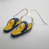 Flip Flop Earrings Blue