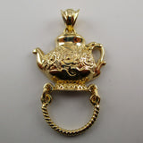 Teapot Charm Holder - Gold Vermeil