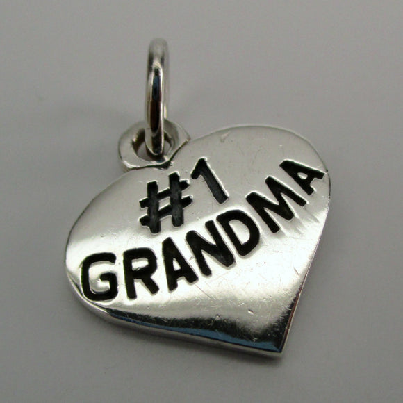 #1 Grandma Heart Charm