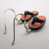 Flip Flop Earrings Pink and Black