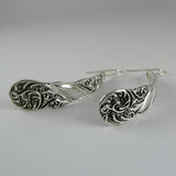 Casual Elegance Sterling Silver Scroll Design Earrings