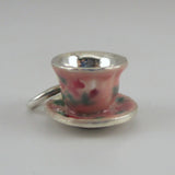 Pink Cup & Saucer Charm