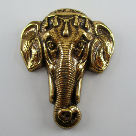 Elephant Brass Pin