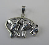 Sterling Silver Leopard Pendant