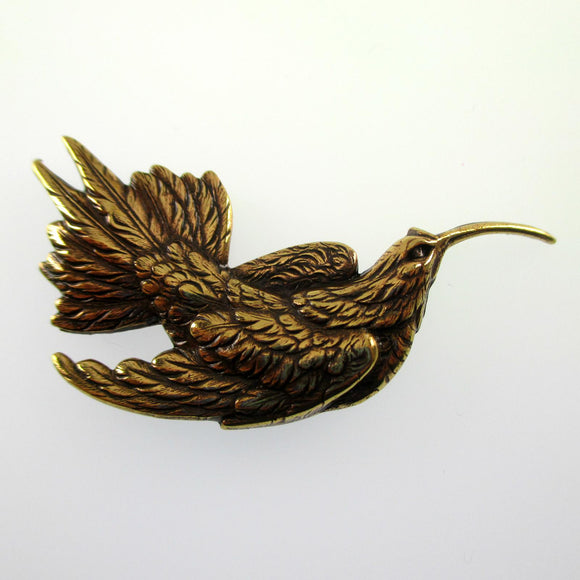 Long Billed Curlew Bird Brass Pin