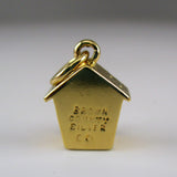 Small Gold Vermeil Country Birdhouse Charm