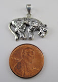 Sterling Silver Leopard Pendant