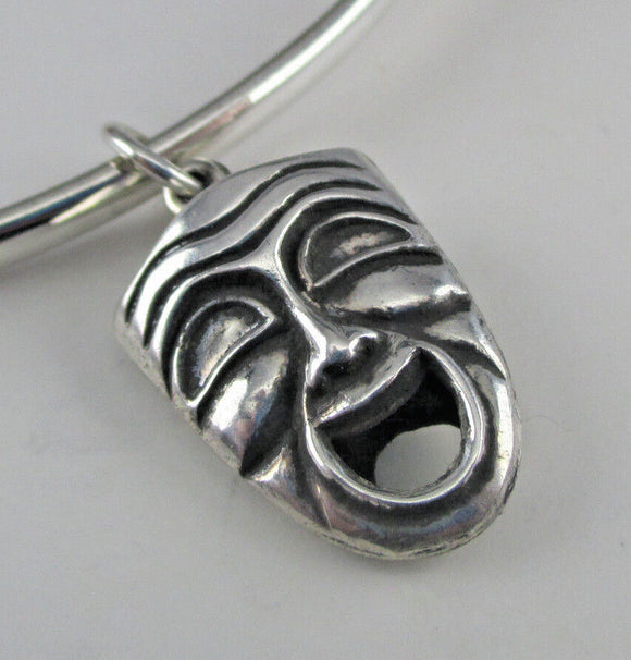 Sterling Silver Comedy Tragedy Charm or Pendant