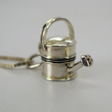 Silver Banded Watering Can Charm