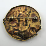 Flower Hair Lady Art Nouveau Brass Pin