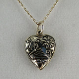 Sterling Silver Butterfly Puffy Heart Charm Brown County Silver Vintage