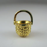 Mini Apple Basket Charm - Gold Vermeil