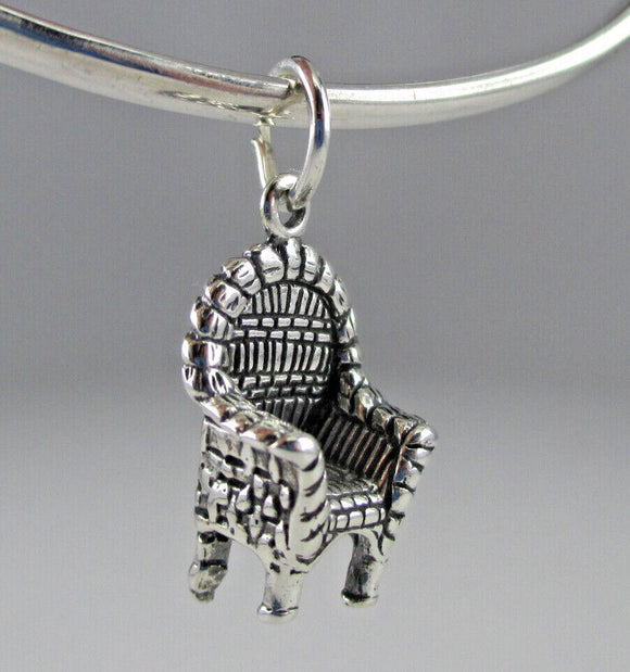 Sterling Silver Wicker Chair Charm by Shube's