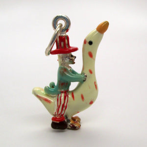 Uncle Sam Riding Goose Charm