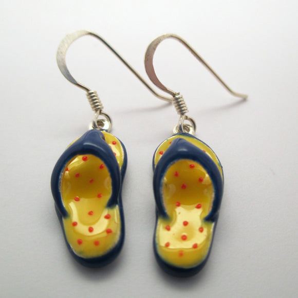 Flip Flop Earrings Blue