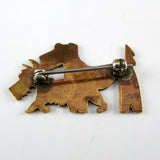 Scotty Dog Ric & Rac Art Nouveau Brass Pin