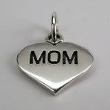Sterling Silver Mom Heart Charm for Bracelet Mother's Day Gift Jewelry New