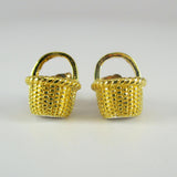Nantucket Basket Earrings - Gold Vermeil