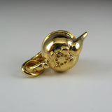 Footed Teapot Charm in Gold Vermeil by Brown County Silver