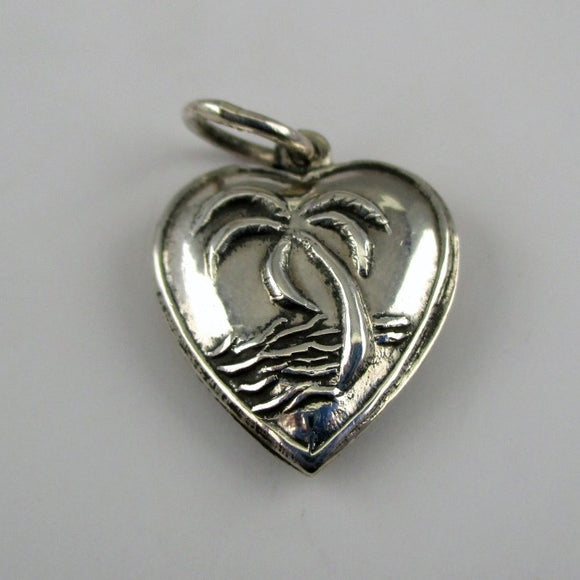 Puffy Heart Charm Number 48 (Palm Tree Heart)