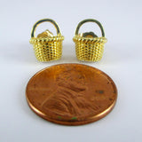 Nantucket Basket Earrings - Gold Vermeil