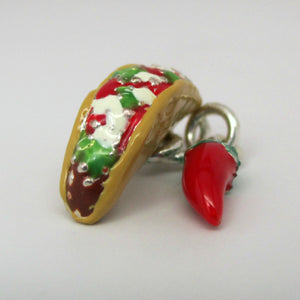 Taco and Chili Pepper Charm