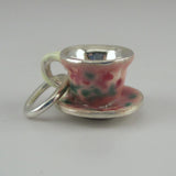 Pink Cup & Saucer Charm