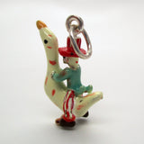 Uncle Sam Riding Goose Charm