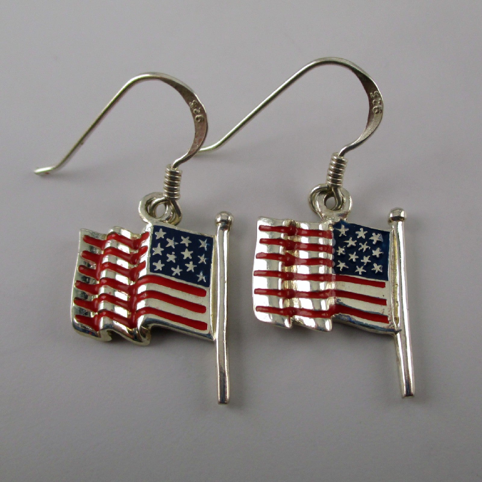 Amazon.com: Patriotic American Flag Dangling Fish Hook Earrings: Clothing,  Shoes & Jewelry