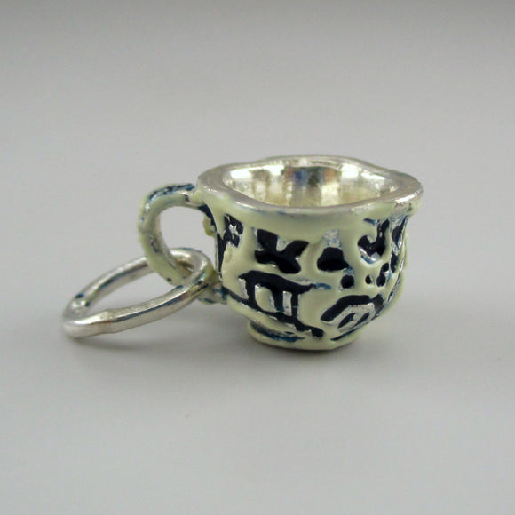 Blue Willow Teacup Charm