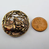 Cats & Cattails Brass Pin