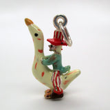 Uncle Sam Riding Goose Charm