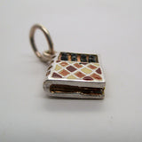 Sterling Silver & Enamel Cookbook Charm by Brown County Silver
