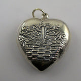 Puffy Heart Charm Number 73 (Basket with Flowers)