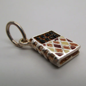 Sterling Silver & Enamel Cookbook Charm by Brown County Silver