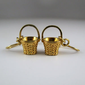 Vermeil Measuring Basket Earrings