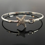 Silver Starfish Bangle