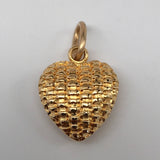 Puffy Heart Charm Number 64 (Basketweave Heart)