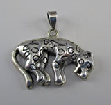 Sterling Silver Leopard Pendant